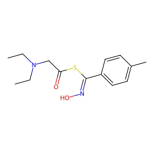 S-(2-(diethylamino)ethyl) alpha-keto-4-methylbenzothiohydroximate structure