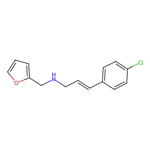 N-(4-chlorocinnamyl)-N-(2-furylmethyl)amine structure