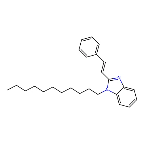 (E)-2-styryl-1-undecyl-1H-benzo[d]imidazole structure