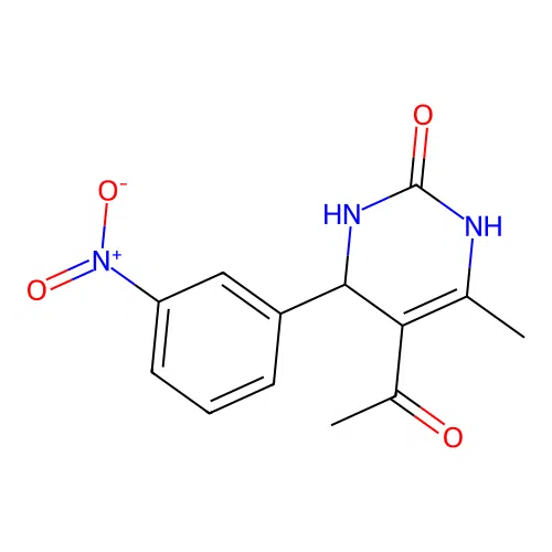 2(1H)-Pyrimidinone, 5-acetyl-3,4-dihydro-6-methyl-4-(3-nitrophenyl)- structure