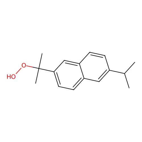 Hydroperoxide, 1-methyl-1-[6-(1-methylethyl)-2-naphthalenyl]ethyl structure