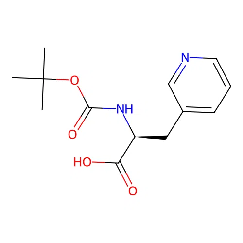 Boc-3-(3-pyridyl)-Ala-OH structure