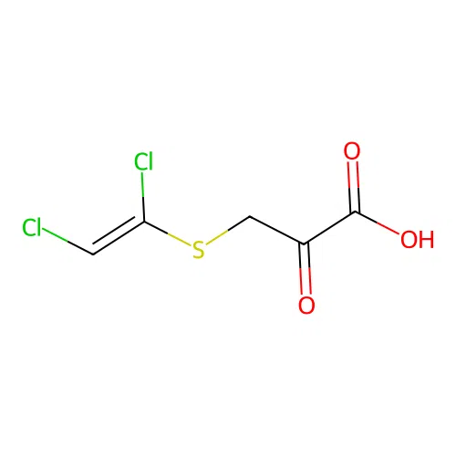 Propanoic acid, 3-((1,2-dichloroethenyl)thio)-2-oxo- structure