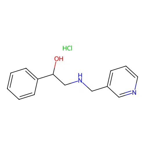 1-Phenyl-2-((pyridin-3-ylmethyl)amino)ethanol hydrochloride structure