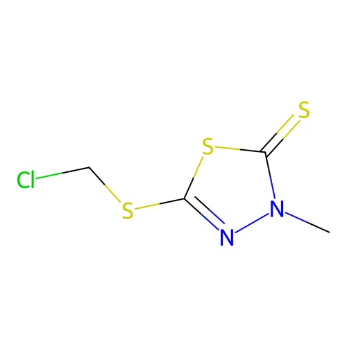 InChI=1/C4H5ClN2S3/c1-7-4(8)10-3(6-7)9-2-5/h2H2,1H structure