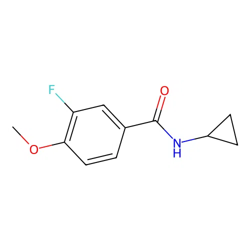 N-cyclopropyl-3-fluoro-4-methoxybenzamide structure
