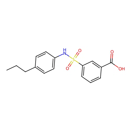 3-[(4-Propylphenyl)sulfamoyl]benzoic acid structure