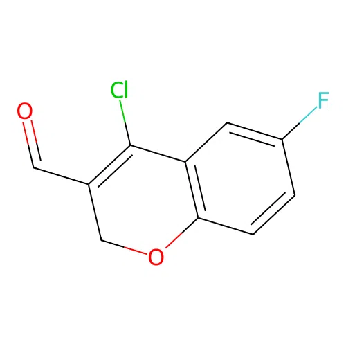 4-Chloro-6-fluoro-2H-1-benzopyran-3-carbaldehyde structure