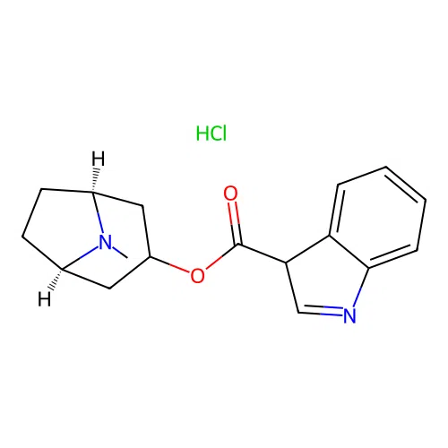 Endo-8-methyl-8-azabicyclo[3.2.1]oct-3-OL indol-3-YL-carboxylate hydrochloride structure