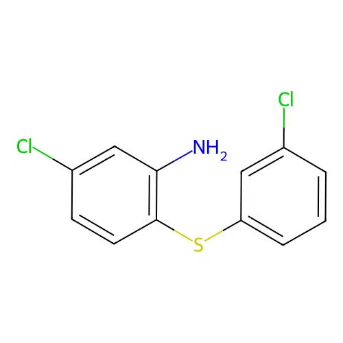 5-Chloro-2-(3-chlorophenyl)sulfanylaniline structure