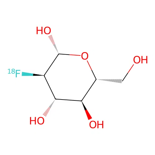 beta-D-Fludeoxyglucopyranose F-18 structure