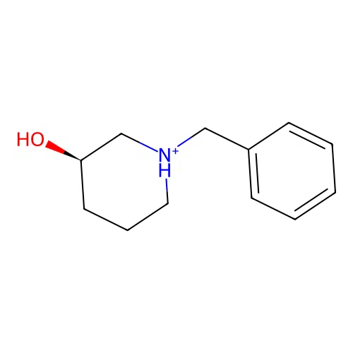(3R)-1-benzylpiperidin-1-ium-3-ol structure