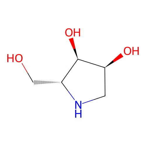 3,4-Pyrrolidinediol, 2-(hydroxymethyl)-, (2R,3R,4S)- structure