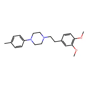 Piperazine, 1-(3,4-dimethoxyphenethyl)-4-(p-tolyl)- structure