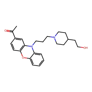 Ketone, 10-(3-(4-(2-hydroxyethyl)piperidino)propyl)phenoxazin-2-yl methyl structure
