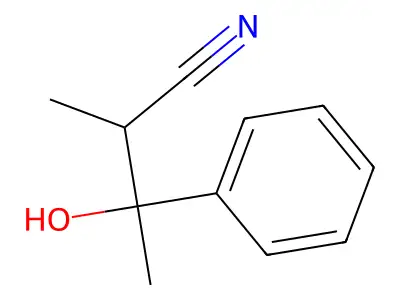 beta-Hydroxy-alpha,beta-dimethylbenzenepropanenitrile structure