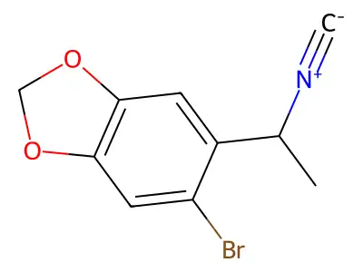 5-Bromo-6-(1-isocyanoethyl)-1,3-dioxaindane structure