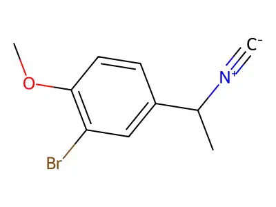 2-Bromo-4-(1-isocyanoethyl)-1-methoxybenzene structure