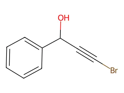 3-Bromo-1-phenylprop-2-yn-1-ol structure