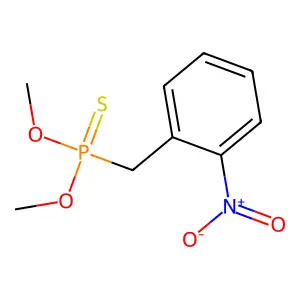 Phosphonothioic acid, ((2-nitrophenyl)methyl)-, O,O-dimethyl ester structure