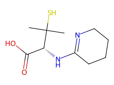 Valine, 3-mercapto-N-(3,4,5,6-tetrahydro-2-pyridinyl)- structure