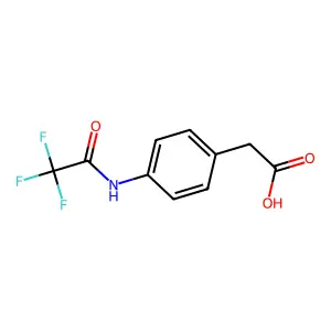 {4-[(Trifluoroacetyl)amino]phenyl}acetic acid structure