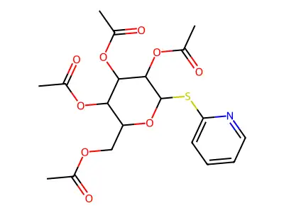 2-Pyridyl 2,3,4,6-tetra-O-acetyl-b-D-thioglucopyranoside structure