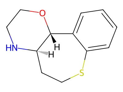 2H-(1)Benzothiepino(5,4-b)(1,4)oxazine, 3,4,4a,5,6,11b-hexahydro-, (E)- structure