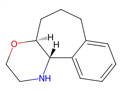 Benzo(3,4)cyclohept(1,2-b)(1,4)oxazine, 1,2,3,4a,5,6,7,11b-octahydro-, (E)- structure