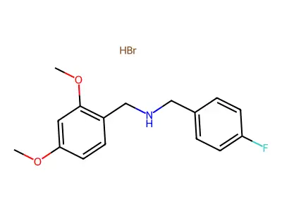 (2,4-Dimethoxy-benzyl)-(4-fluoro-benzyl)-amine structure