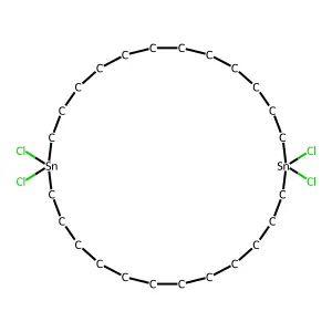 1,14-Distannacyclohexacosane, 1,1,14,14-tetrachloro- structure