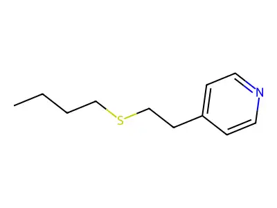 Pyridine, 4-(2-(butylthio)ethyl)- structure