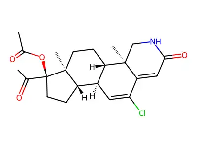 2-Azachlormadinone acetate structure