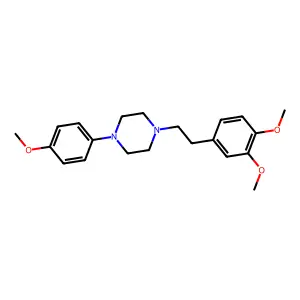 Piperazine, 1-(3,4-dimethoxyphenethyl)-4-(p-methoxyphenyl)- structure