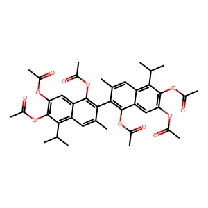 Apogossypol hexaacetate structure