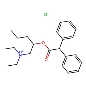 Acetic acid, diphenyl-, 1-((diethylamino)methyl)butyl ester, hydrochloride structure