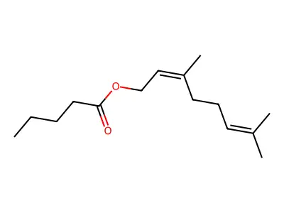 Geranyl valerate structure