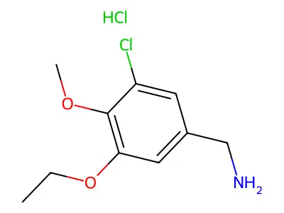 (3-Chloro-5-ethoxy-4-methoxyphenyl)methanamine hydrochloride structure