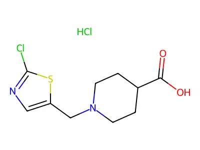 1-[(2-chloro-1,3-thiazol-5-yl)methyl]piperidine-4-carboxylic Acid Hydrochloride structure