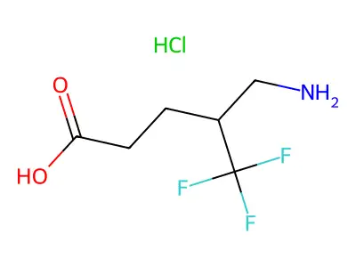 5-Amino-4-(trifluoromethyl)pentanoic acid hydrochloride structure