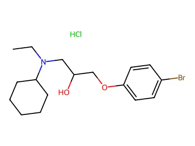 1-(4-Bromophenoxy)-3-(cyclohexyl(ethyl)amino)propan-2-ol hydrochloride structure