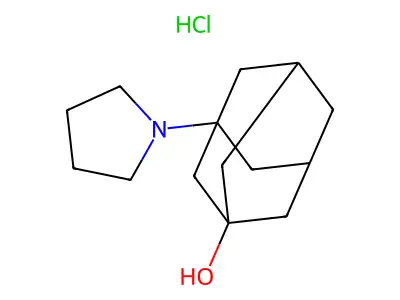 3-pyrrolidin-1-yladamantan-1-ol Hydrochloride structure