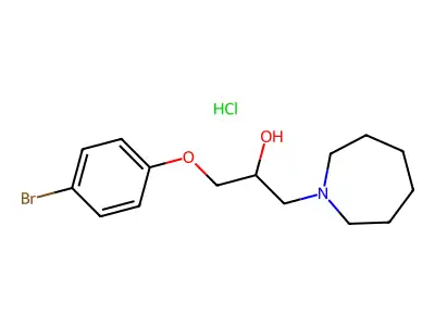 1-(azepan-1-yl)-3-(4-bromophenoxy)propan-2-ol Hydrochloride structure
