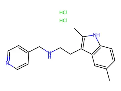 [2-(2,5-Dimethyl-1H-indol-3-yl)ethyl](pyridin-4-ylmethyl)amine dihydrochloride structure