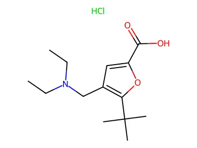 5-(Tert-butyl)-4-((diethylamino)methyl)furan-2-carboxylic acid hydrochloride structure