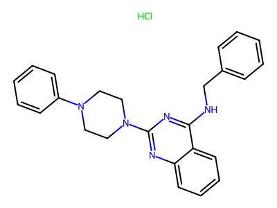 N-benzyl-2-(4-phenylpiperazin-1-yl)quinazolin-4-amine Hydrochloride structure