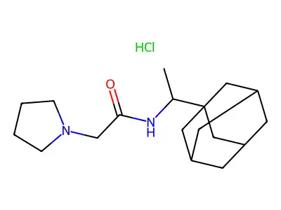 N-[1-(1-adamantyl)ethyl]-2-(1-pyrrolidinyl)acetamide hydrochloride structure