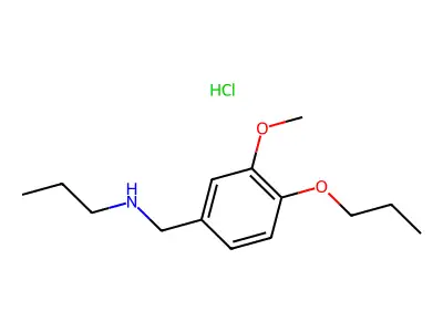 [(3-Methoxy-4-propoxyphenyl)methyl](propyl)amine hydrochloride structure