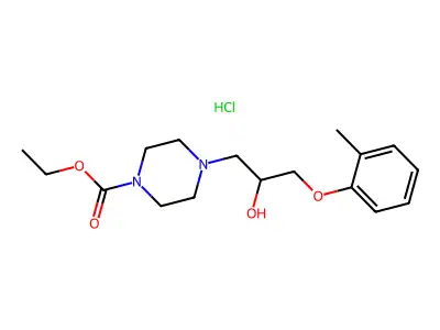 Ethyl 4-[2-hydroxy-3-(2-methylphenoxy)propyl]piperazine-1-carboxylate Hydrochloride structure