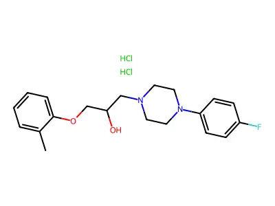 1-[4-(4-fluorophenyl)piperazin-1-yl]-3-(2-methylphenoxy)propan-2-ol Dihydrochloride structure